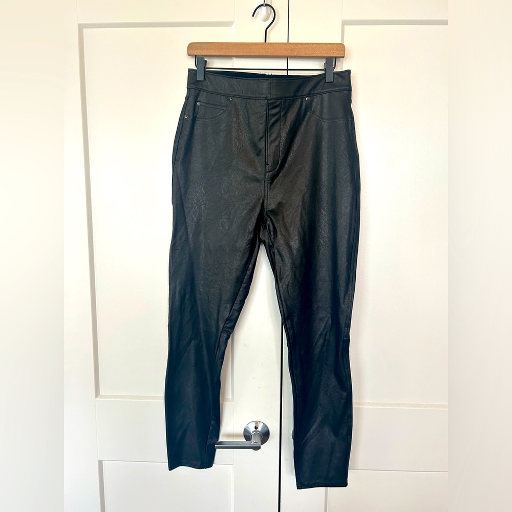 Spanx faux leather pull on pants
